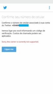 Não está disponível para minha operadora