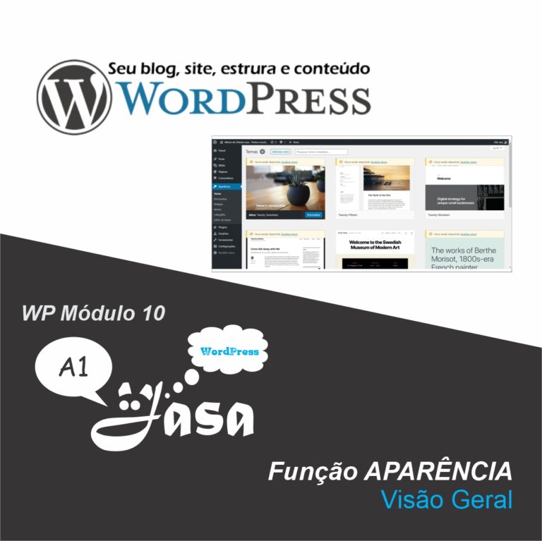 Capa redes sociais - Capa conteúdo - WP função APARÊNCIA: Visão Geral | Módulo 10 A1