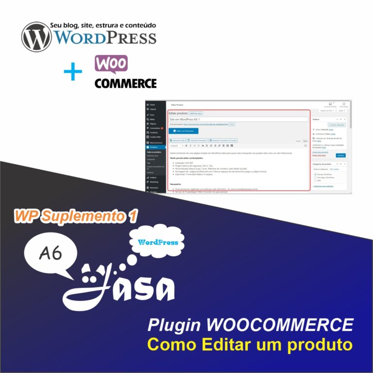 Capa visual e rede social -Capa conteúdo - WP WooCommerce | S1 A6: Como Editar um produto